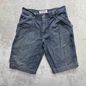Old Navy Shorts Mens 33 Blue Denim Painter Carpenter Cargo Workwear 11 Inseam